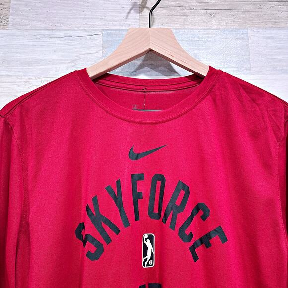 Sioux Falls Skyforce NBA G League Nike Dri Fit Mesh Tee Red Black Mens Medium - Picture 2 of 6